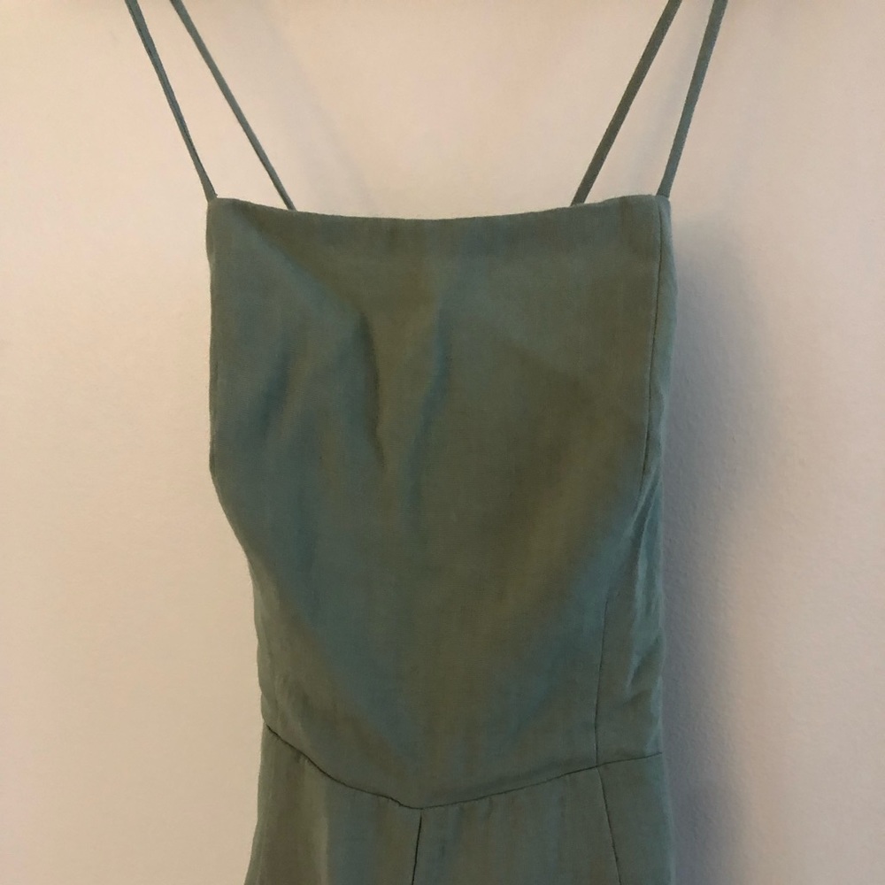 Lulu’s Sage Green Lace-Up Culotte Jumpsuit - Picture 7 of 13